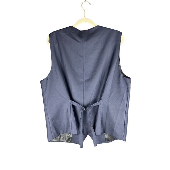 SuiSional Mens Blue 5 button down vest mens size XL - Picture 4 of 6